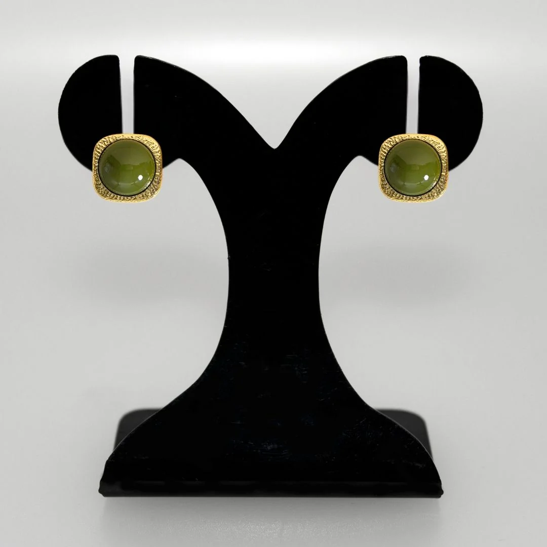 Vintage Nouveau Studs Green - Image 6