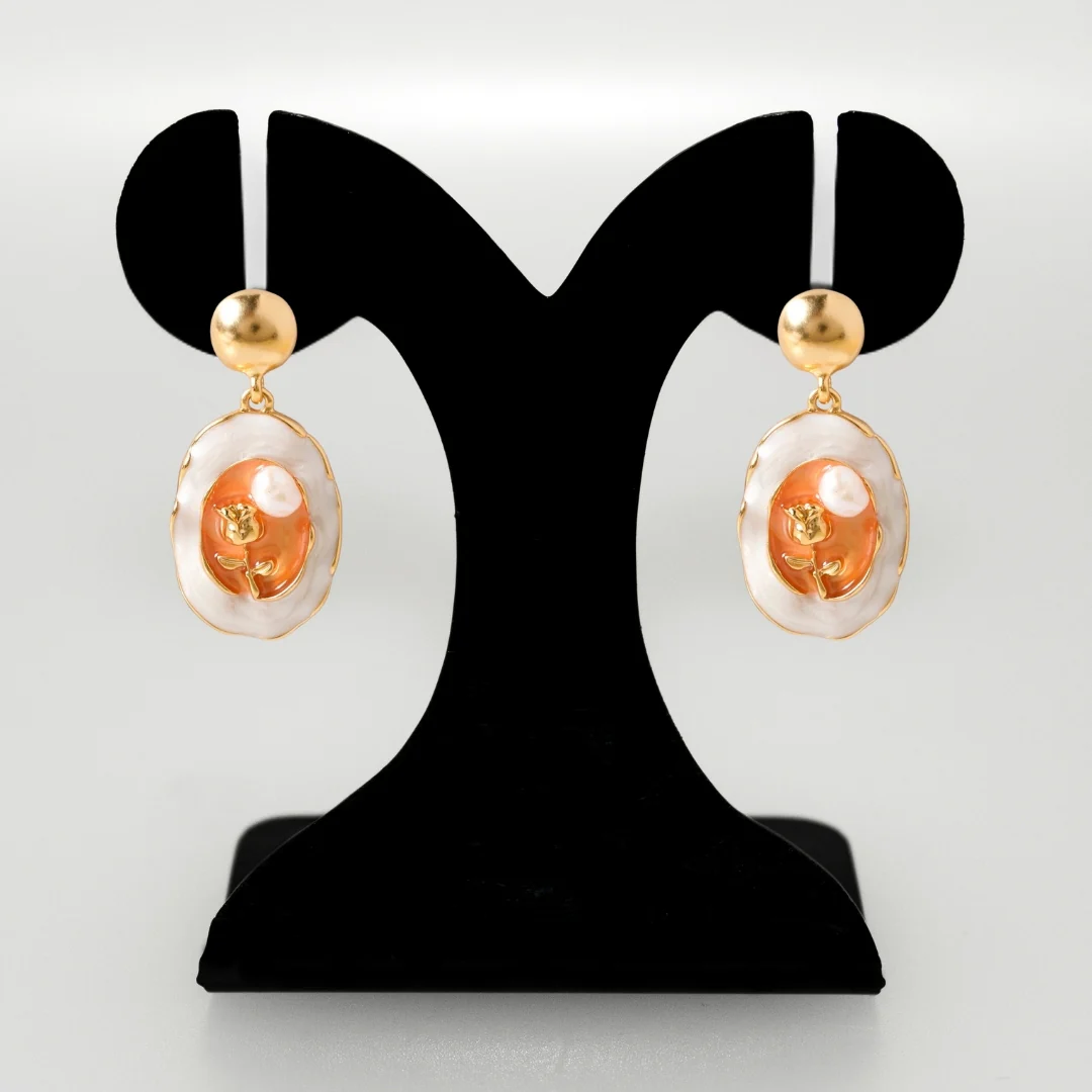Vintage Rose Dangle Earrings - Image 6