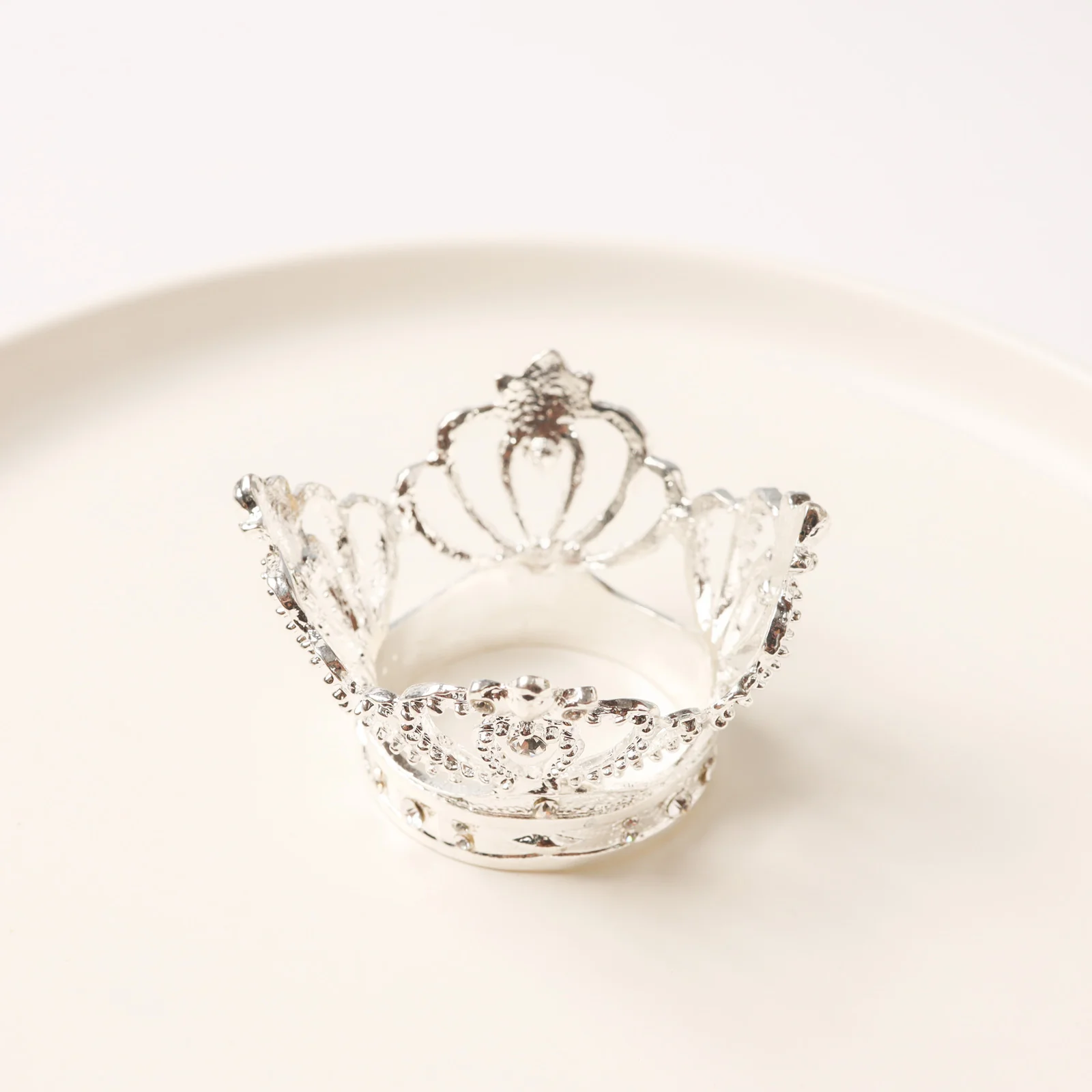 Vintage Silver Crown Napkin Ring - Image 2