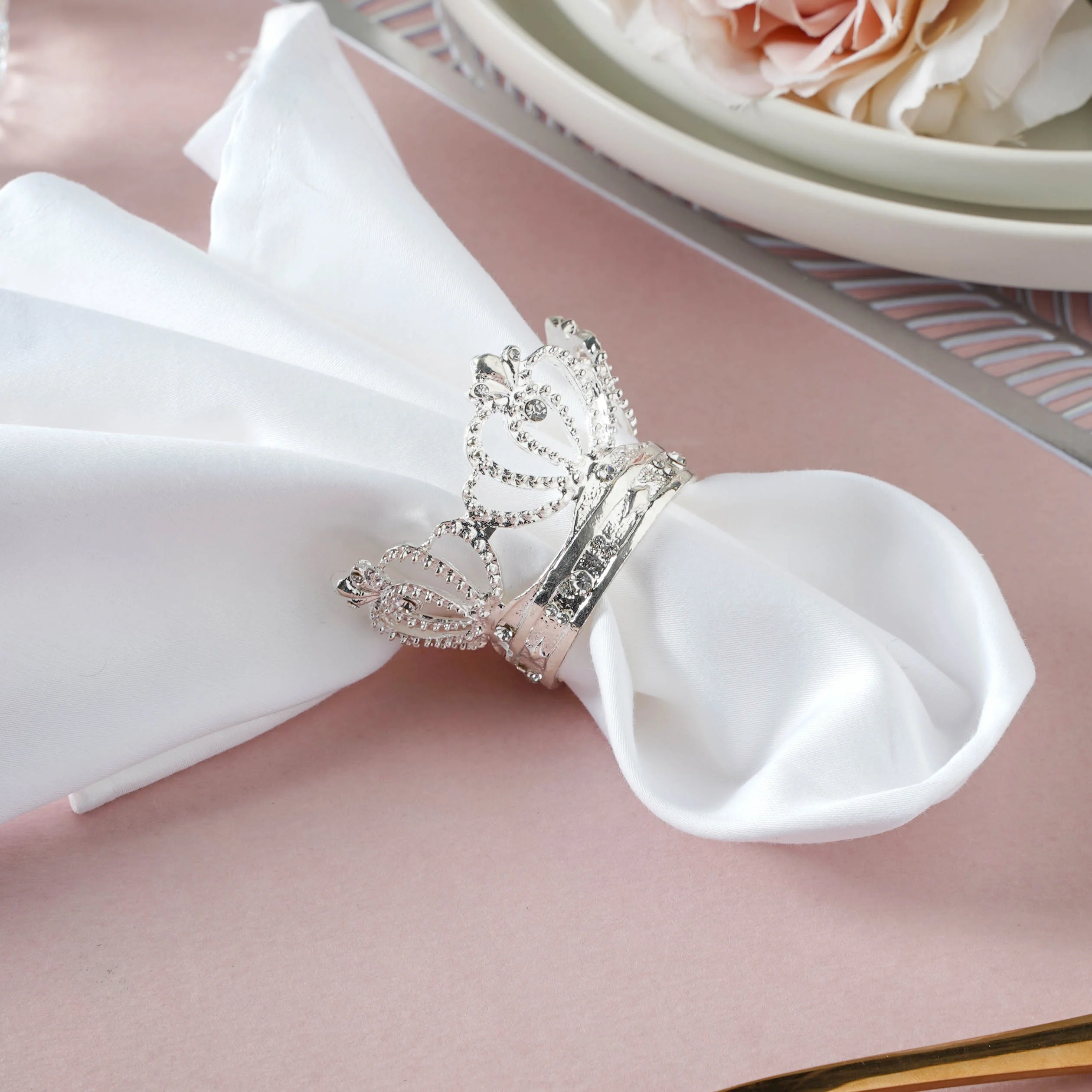 Vintage Silver Crown Napkin Ring - Image 3