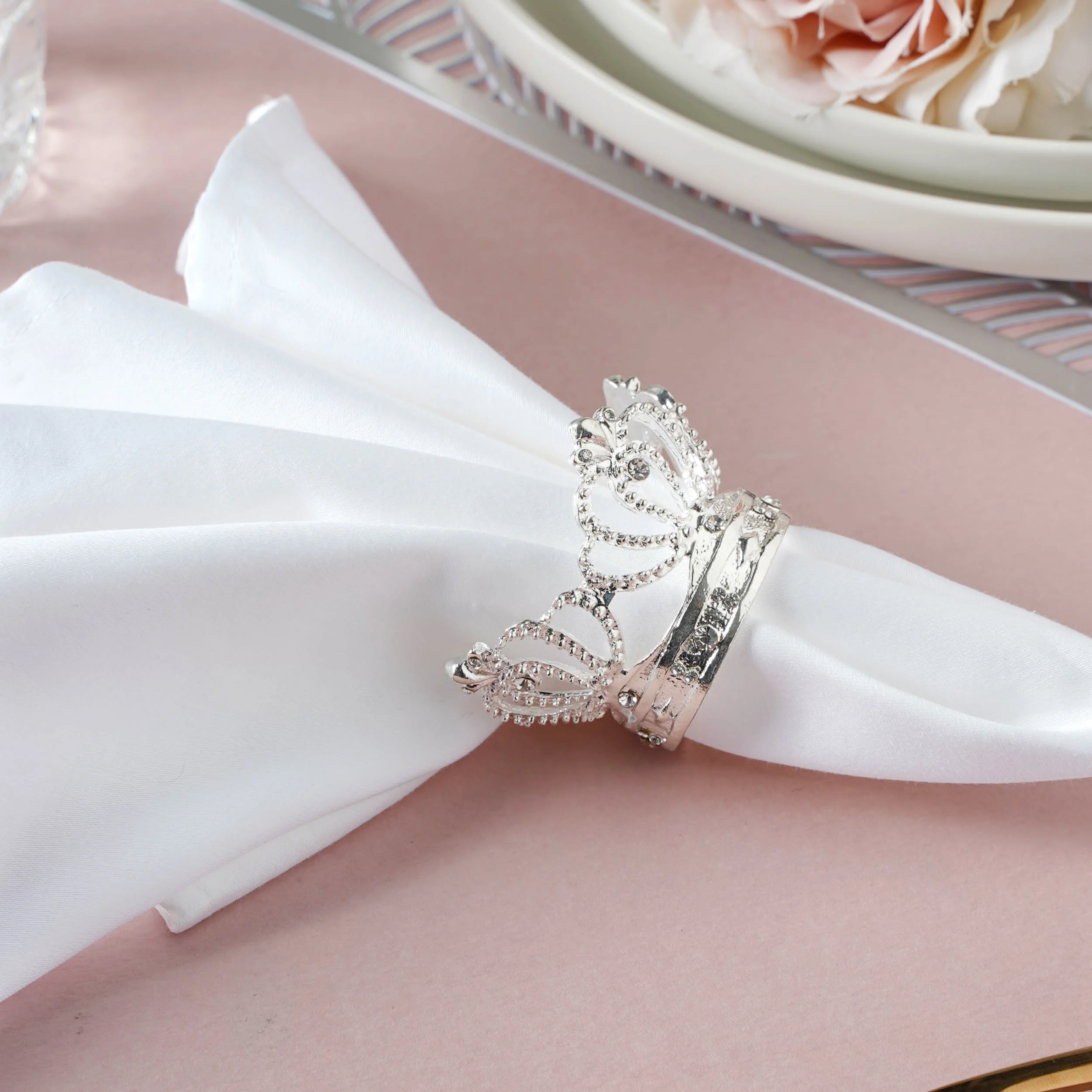 Vintage Silver Crown Napkin Ring - Image 7