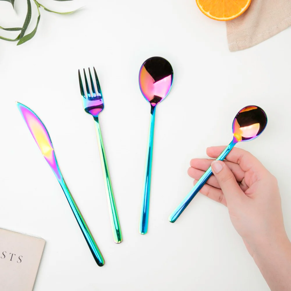Vintage Stainless Steel Cutlery Set Of 4 Multicolour - Image 2