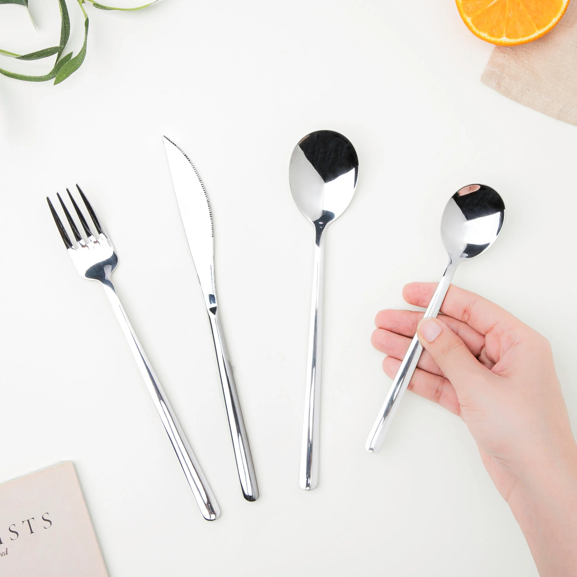 Vintage Stainless Steel Cutlery Set Of 4 Silver - Image 2