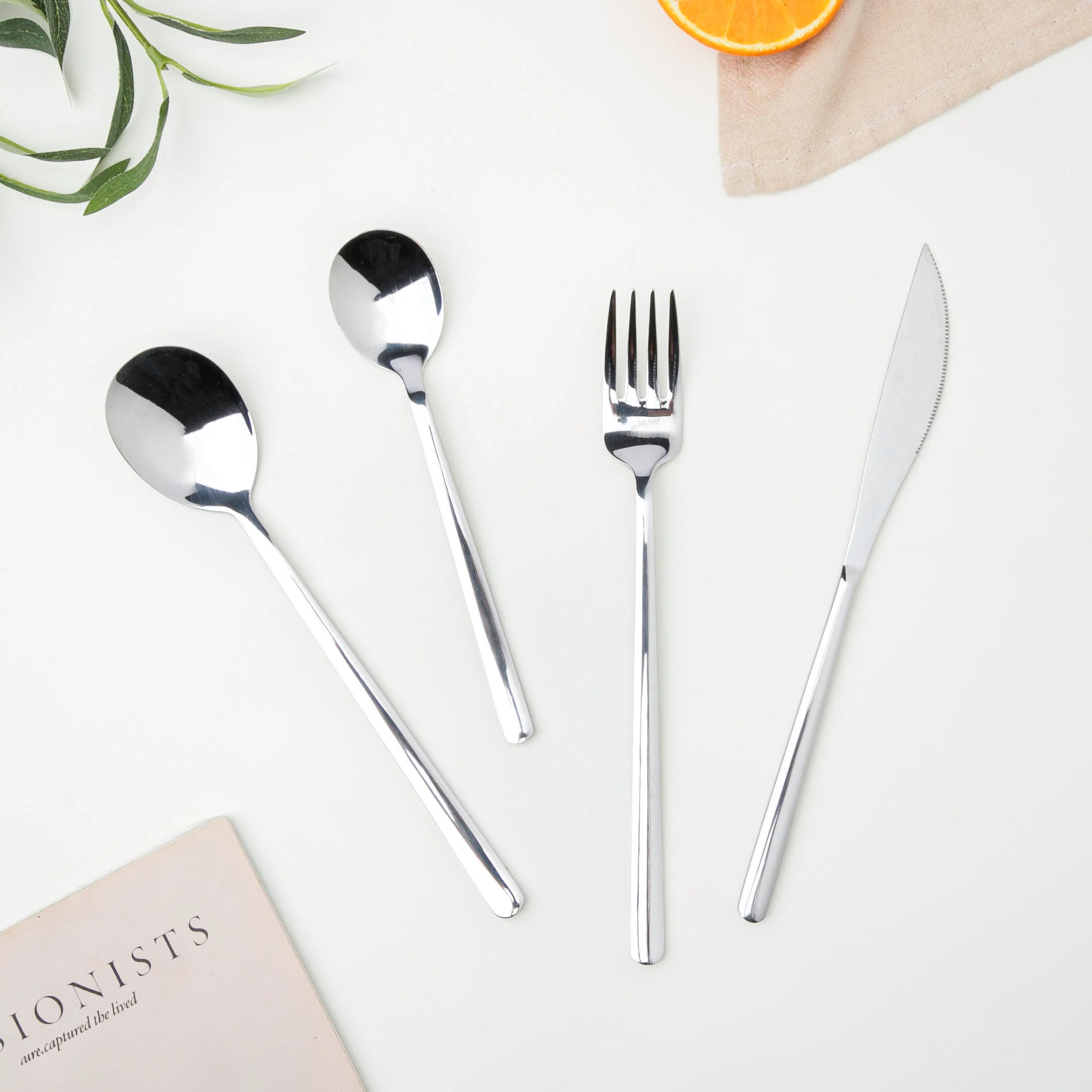 Vintage Stainless Steel Cutlery Set Of 4 Silver - Image 4