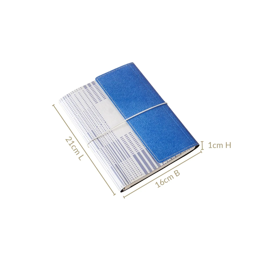 Vintage Style Spiral Blue Notebook - Image 4