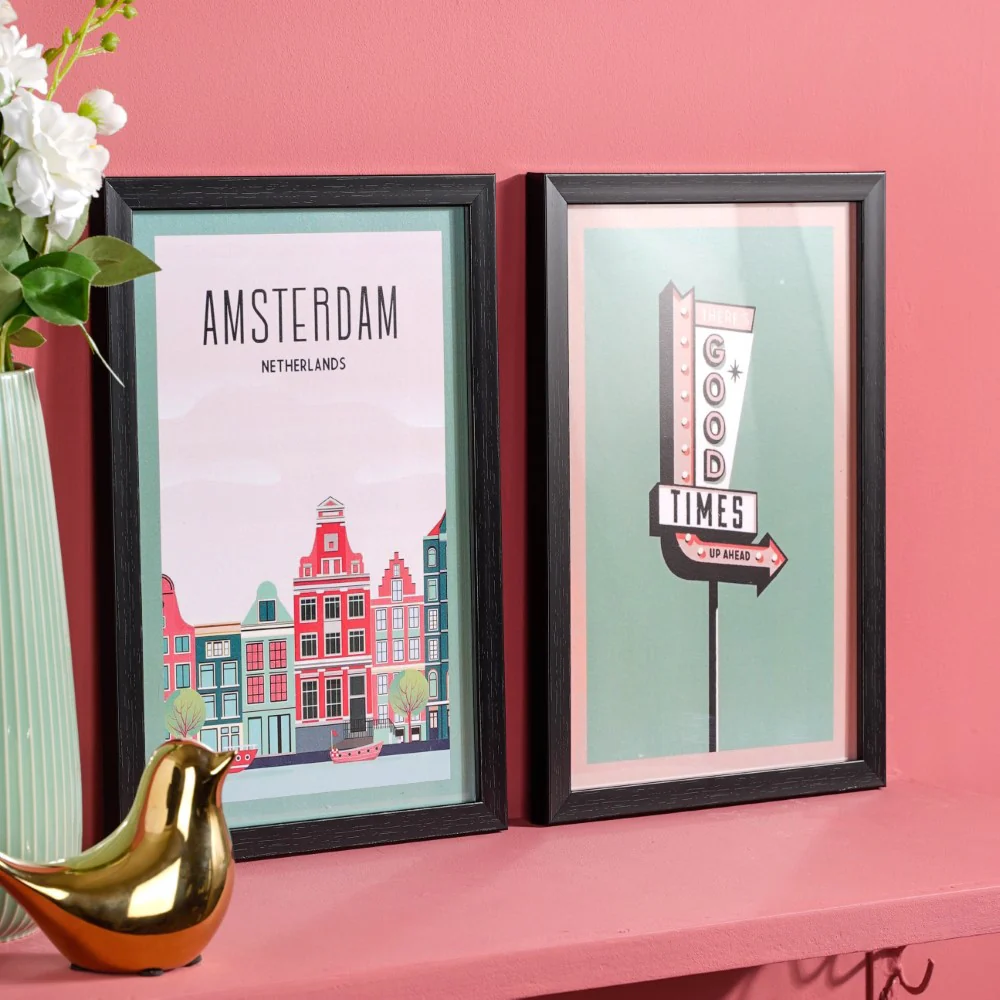 Vintage Travel Framed Poster Set Of 2 13x9 Inch - Image 10