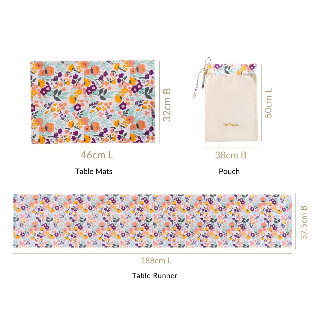 Viola Table Mat And Runner Set Of 7 - Image 4