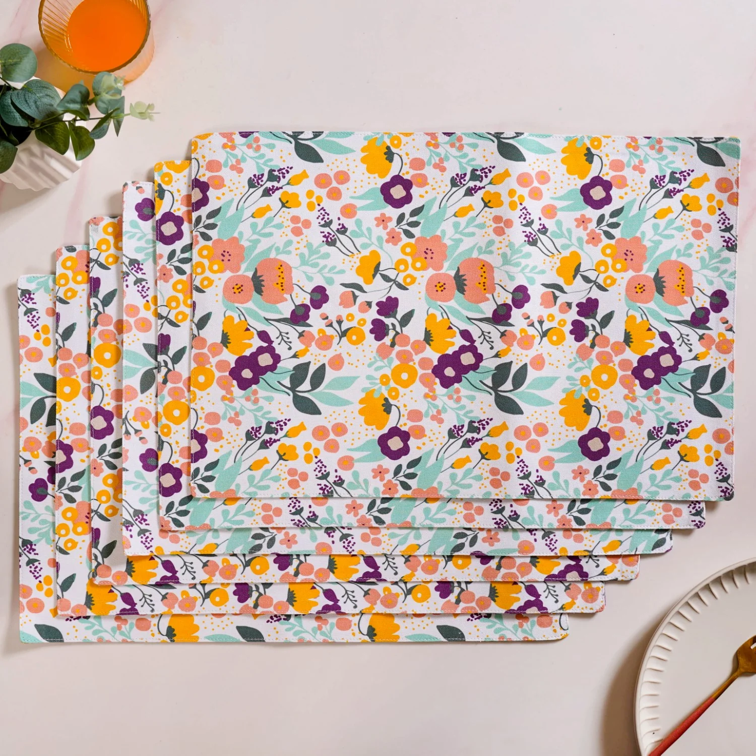 Viola Table Mat And Runner Set Of 7 - Image 6