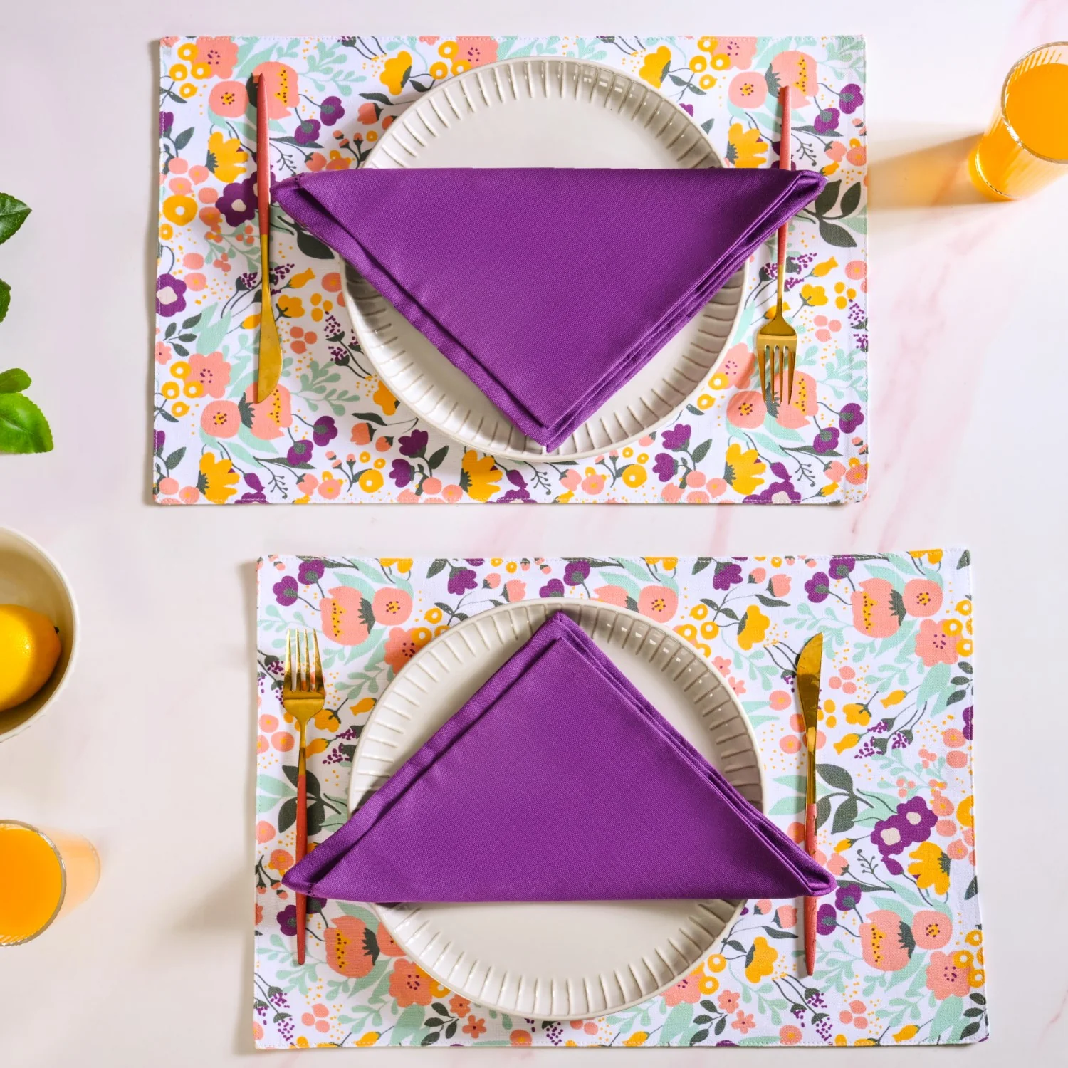 Viola Table Napkin And Mat Set Of 12 - Image 2