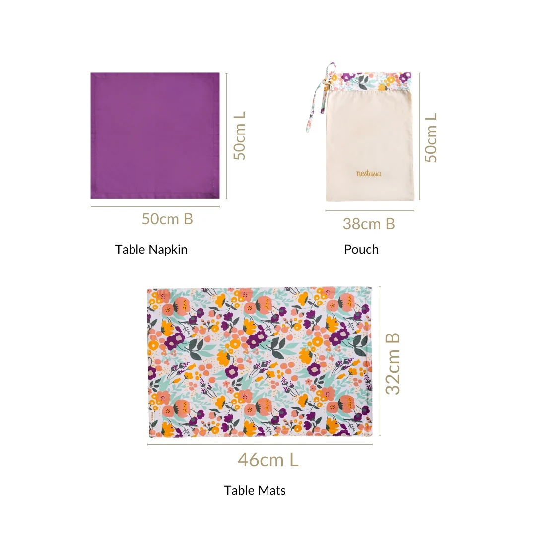 Viola Table Napkin And Mat Set Of 12 - Image 4