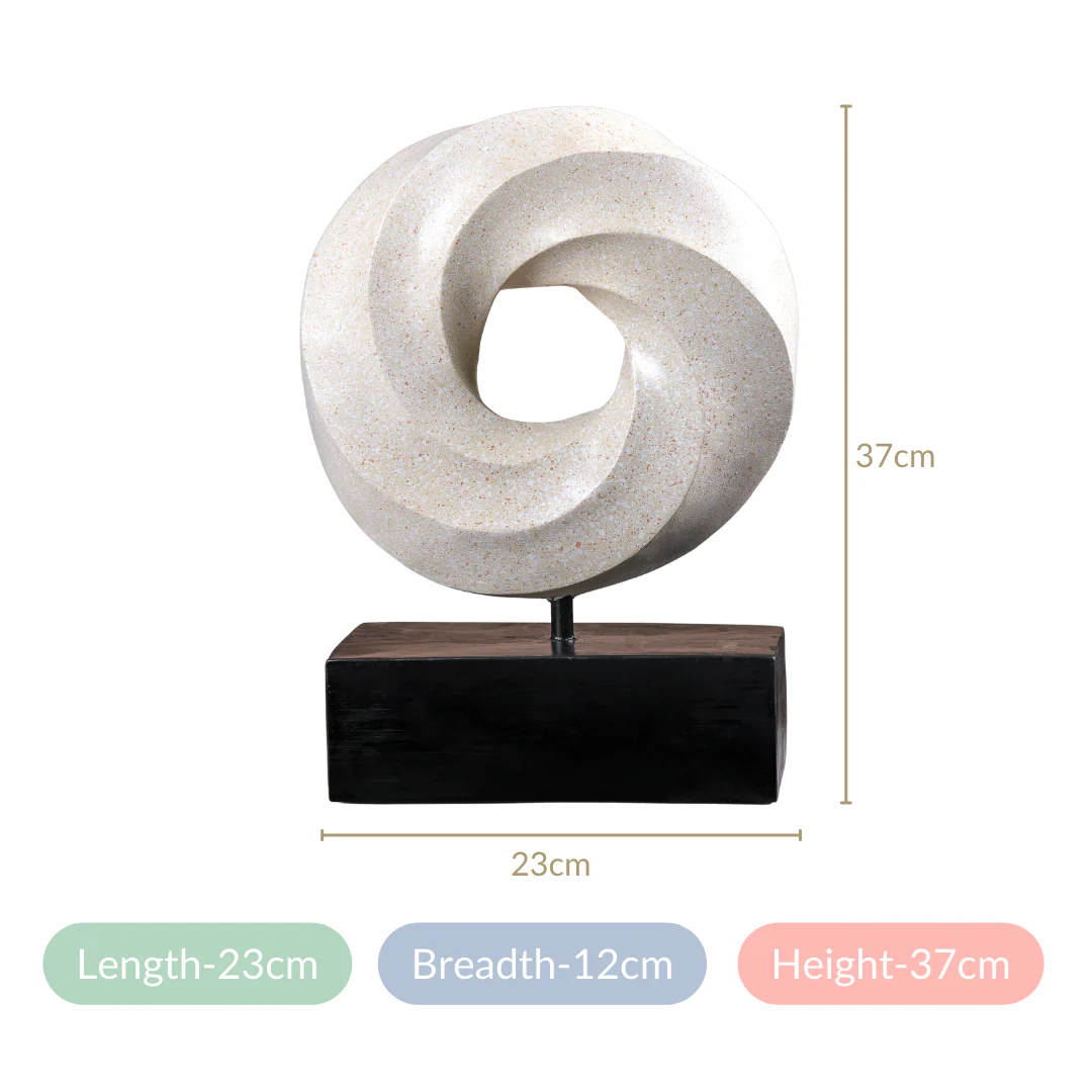 Vortex Art Decor Showpiece White - Image 5