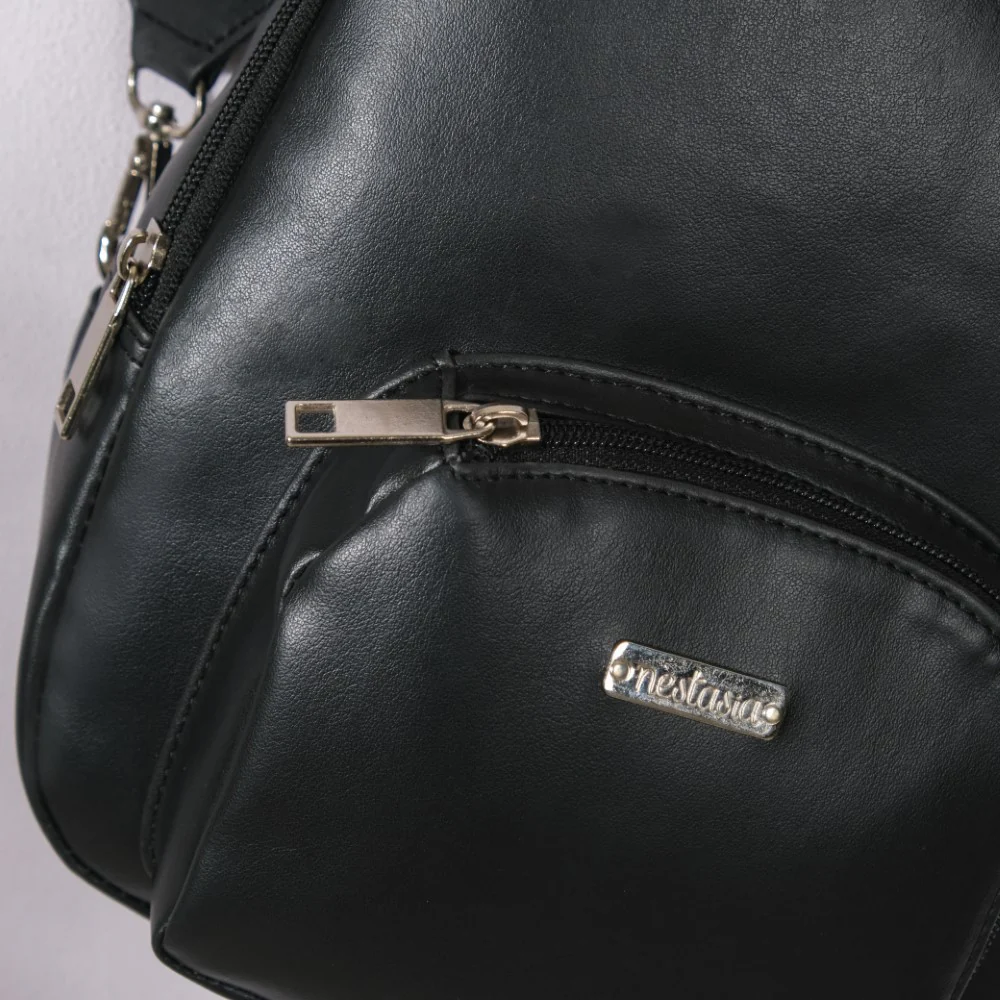 Voyager Crossbody Sling Backpack Black - Image 10
