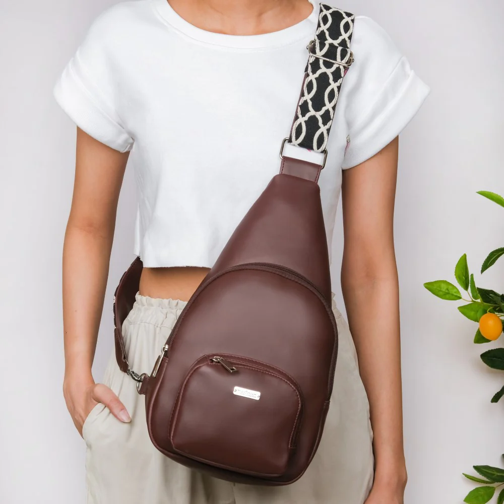 Voyager Crossbody Sling Bag Brown