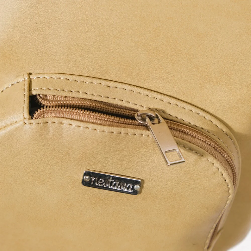 Voyager One Shoulder Sling Backpack Beige - Image 9