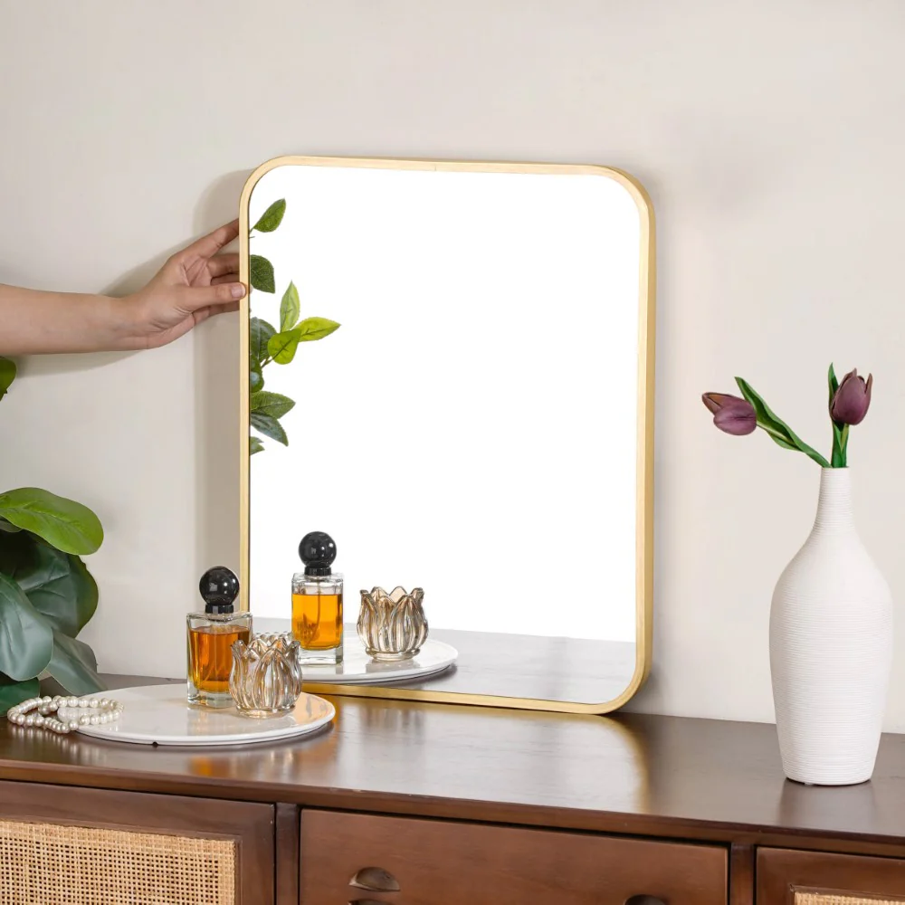 Wall Decor Mirror Gold 20 x 16 Inches - Image 2