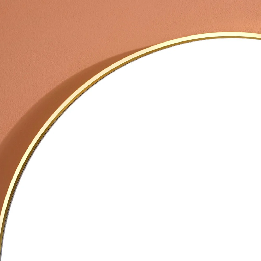 Wall Mounted Oval Mirror Gold Small - Image 3