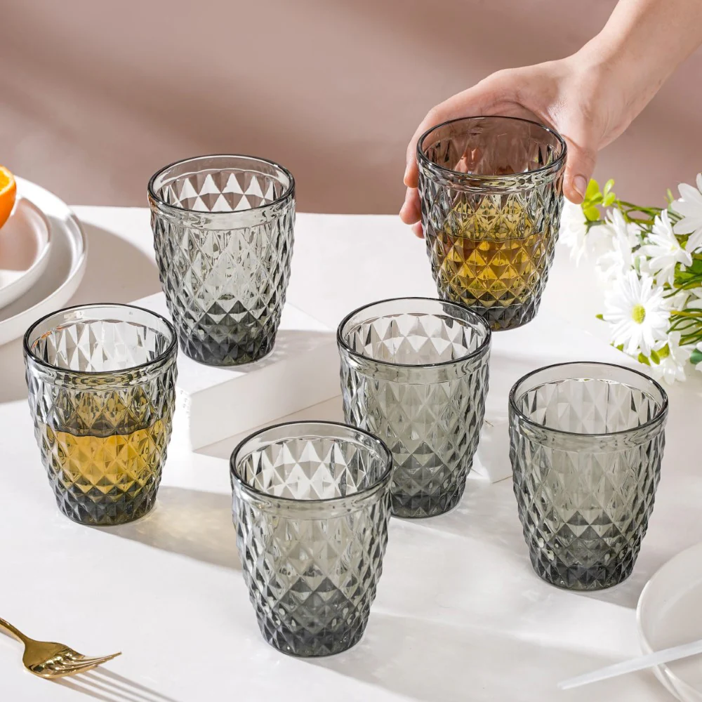 Water Glass Ash Grey Set Of 6 250 ml - Image 2