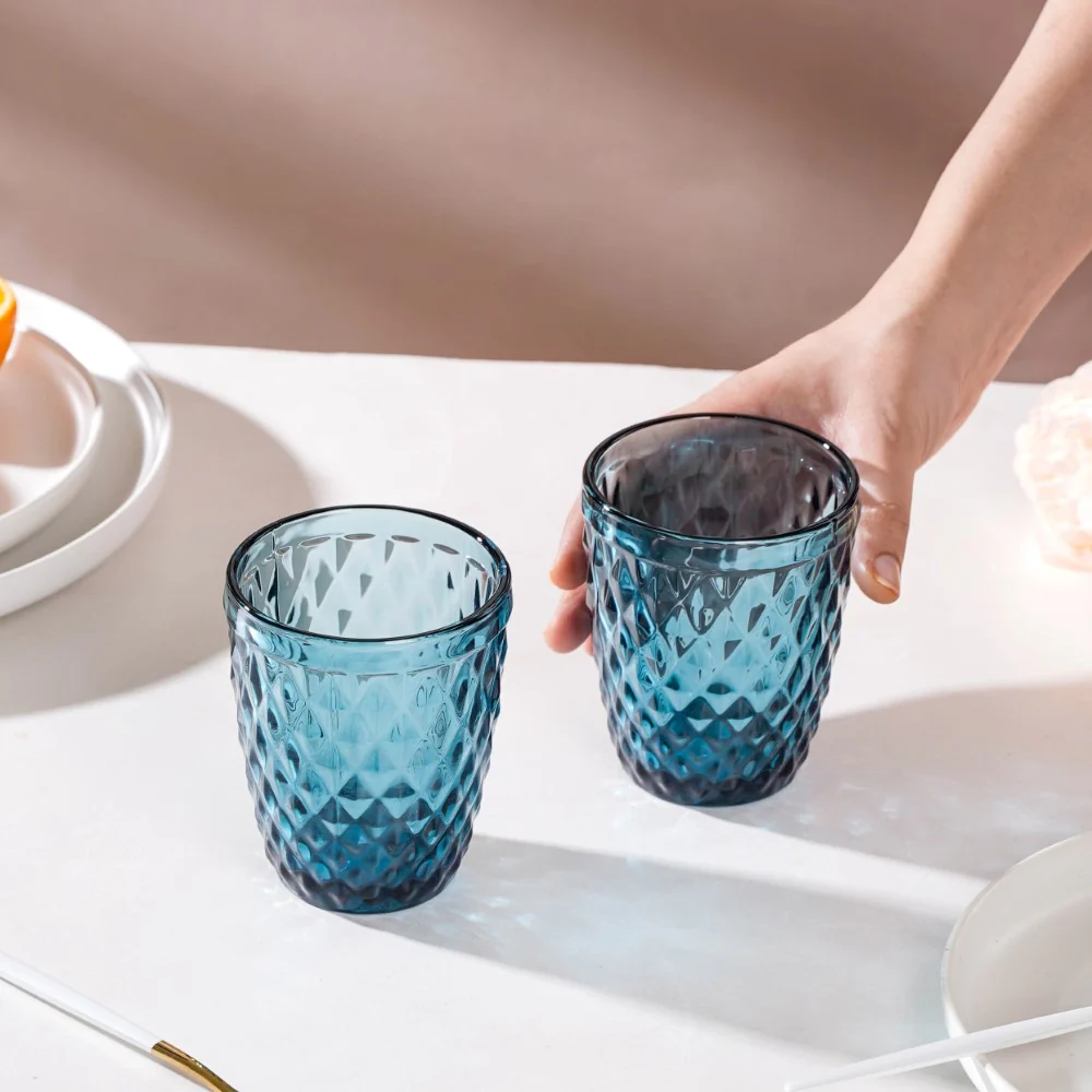 Water Glass Blue Set Of 6 250 ml - Image 5