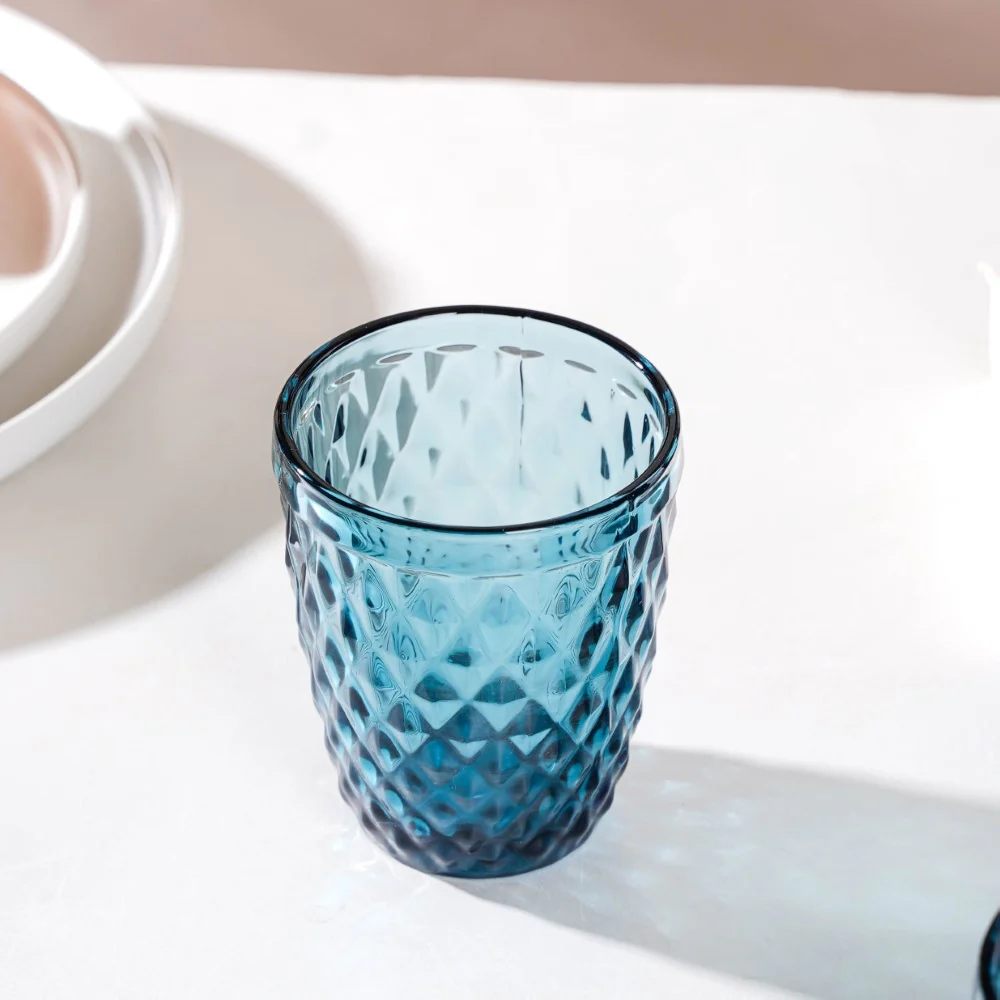 Water Glass Blue Set Of 6 250 ml - Image 8