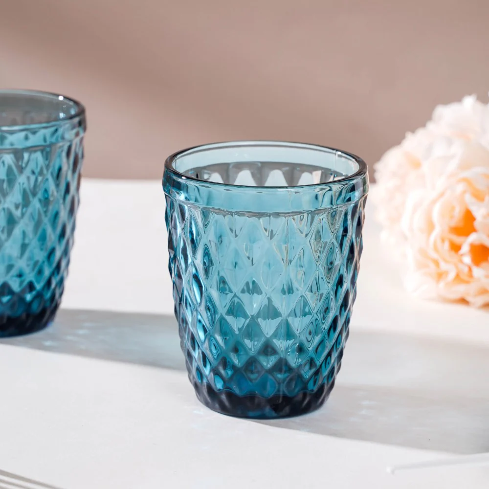 Water Glass Blue Set Of 6 250 ml - Image 9