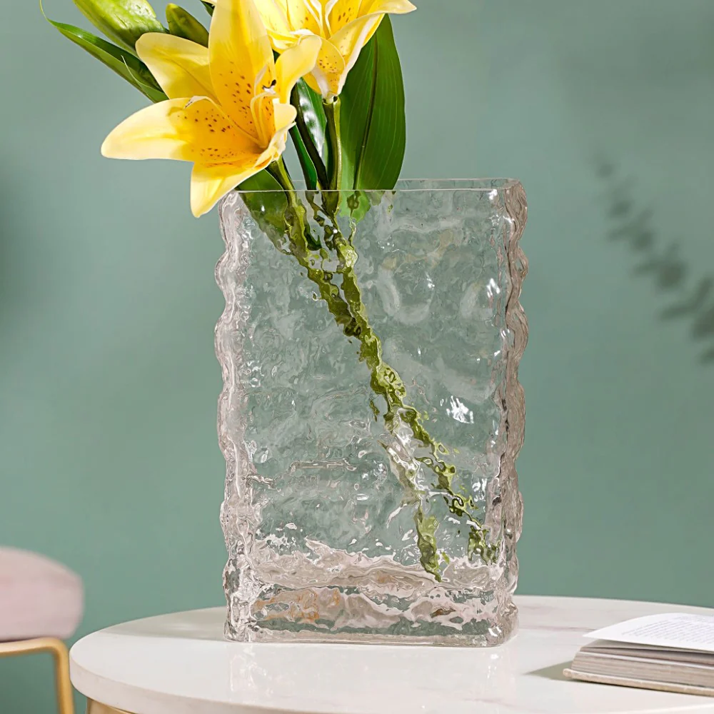 Waterfall Glass Flower Vase