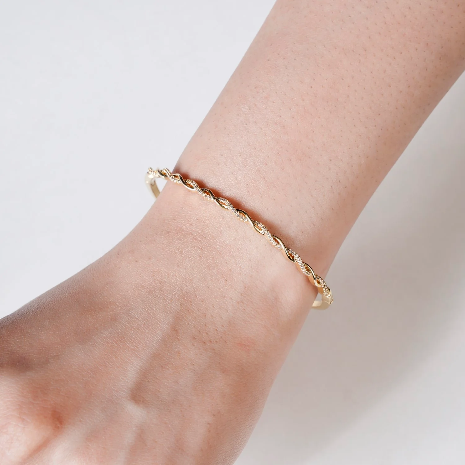 Waves And Swirls Gold Bracelet - Image 2