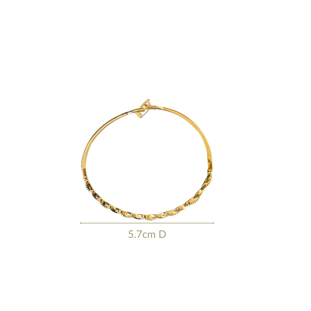 Waves And Swirls Gold Bracelet - Image 3