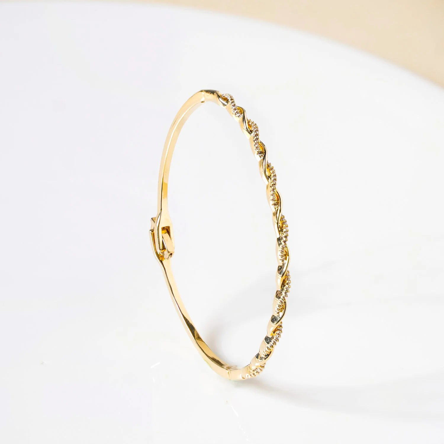 Waves And Swirls Gold Bracelet - Image 7