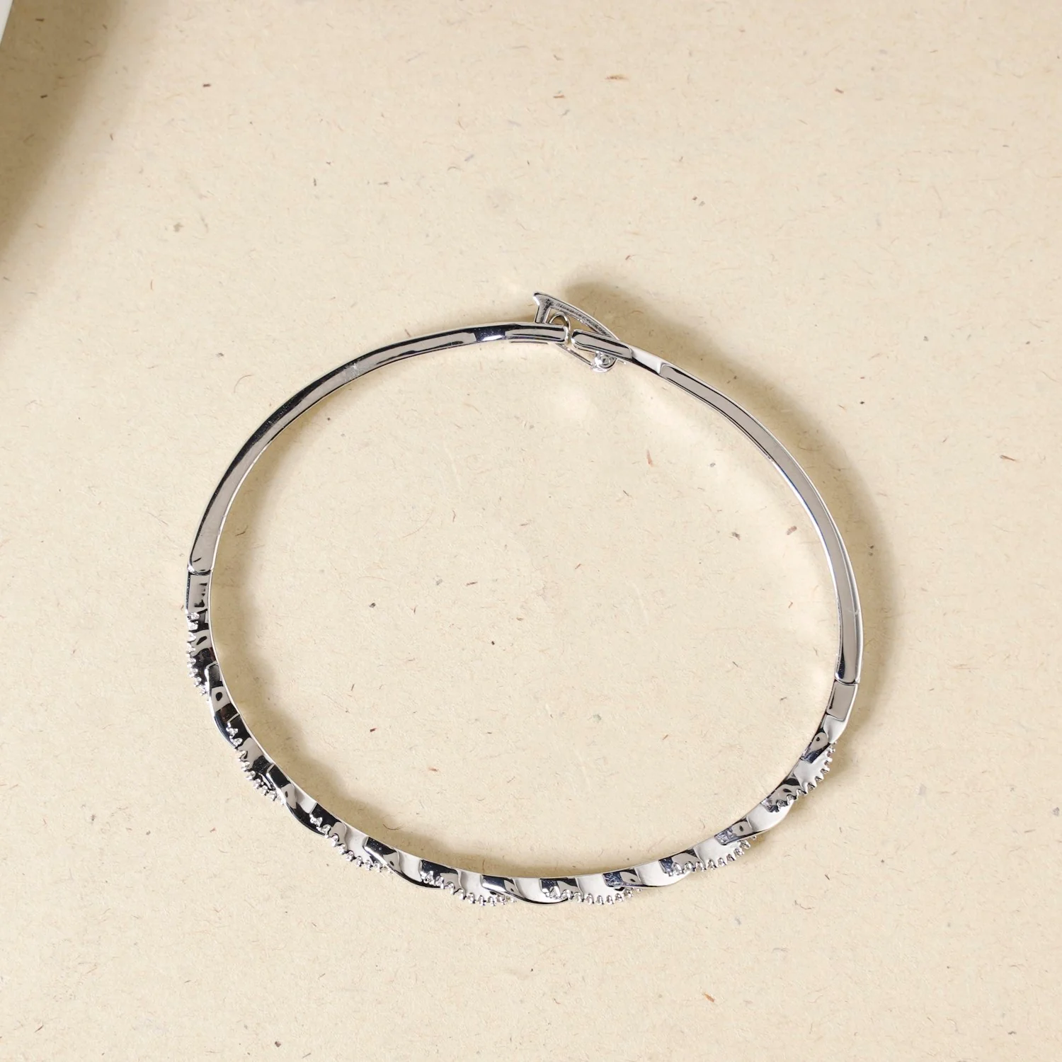 Waves And Swirls Silver Bracelet - Image 6