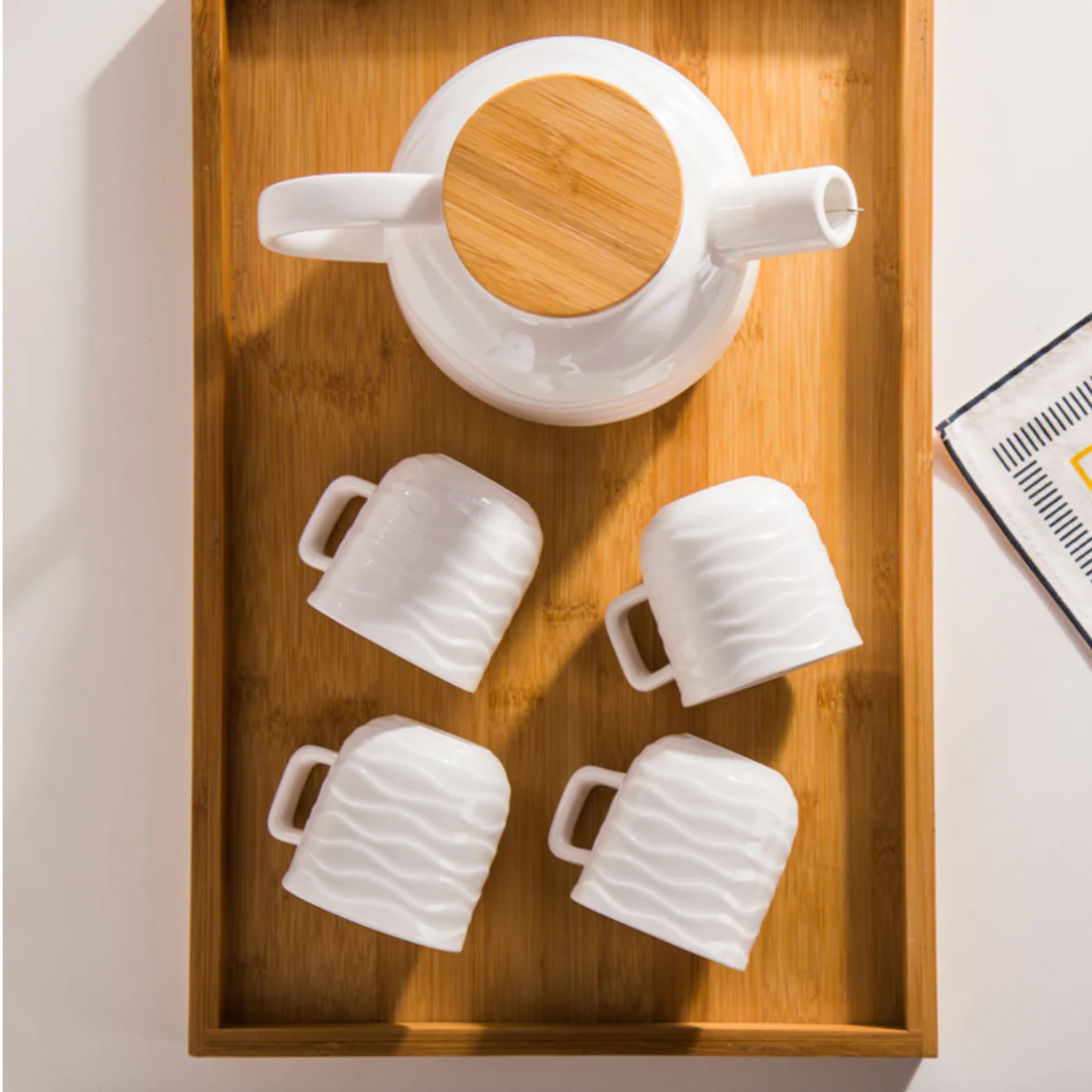 MAGNIFIQUE waves teapot and teacups set - Image 2