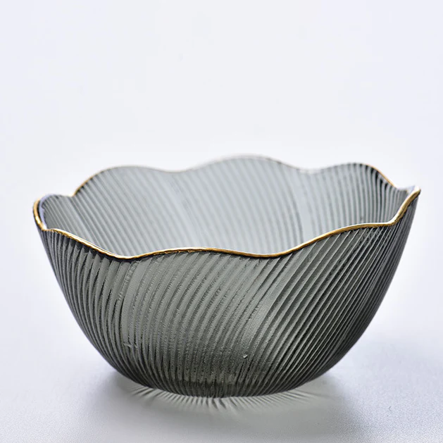 Wavy Glass Side Bowl Grey - Image 9