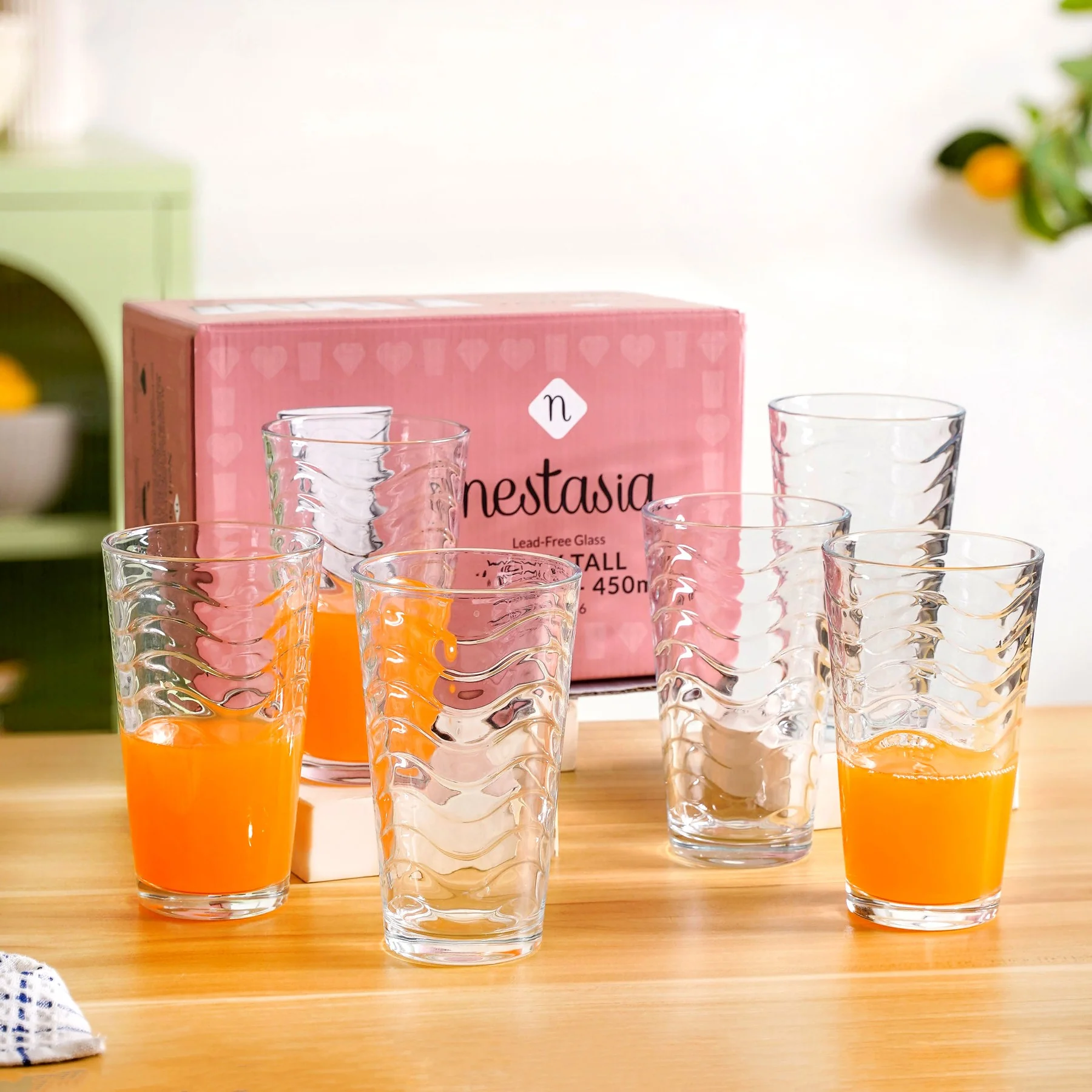 Wavy Tall Tumbler Set Of 6 450ml - Image 2