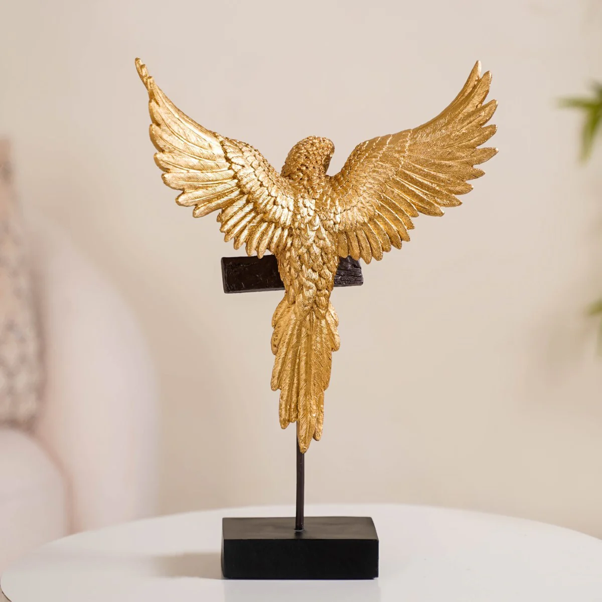 Welcome Parrot Gold Showpiece - Image 2
