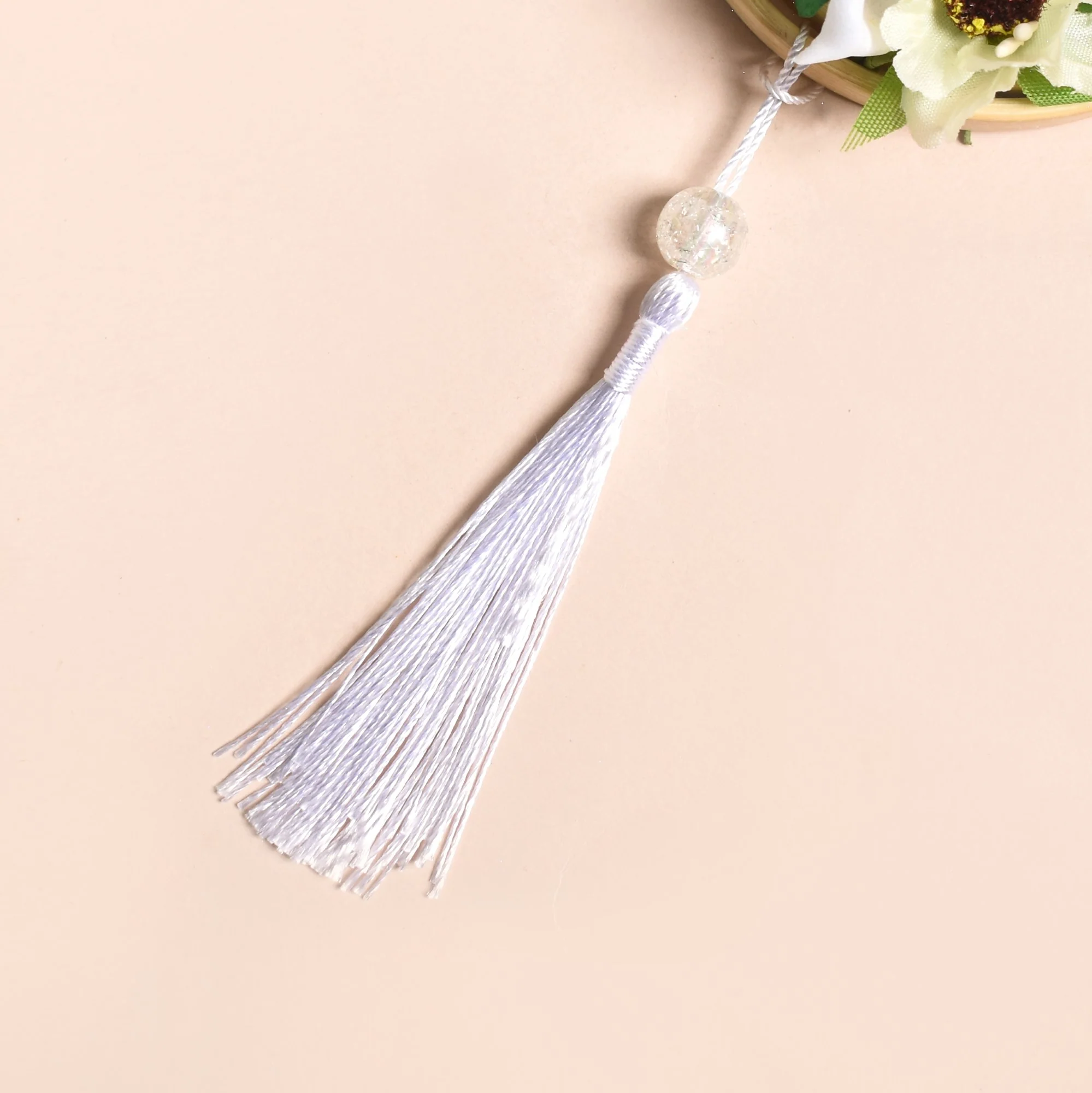 White Blooms DIY Hanging Car Accessory For Mirror - Image 7