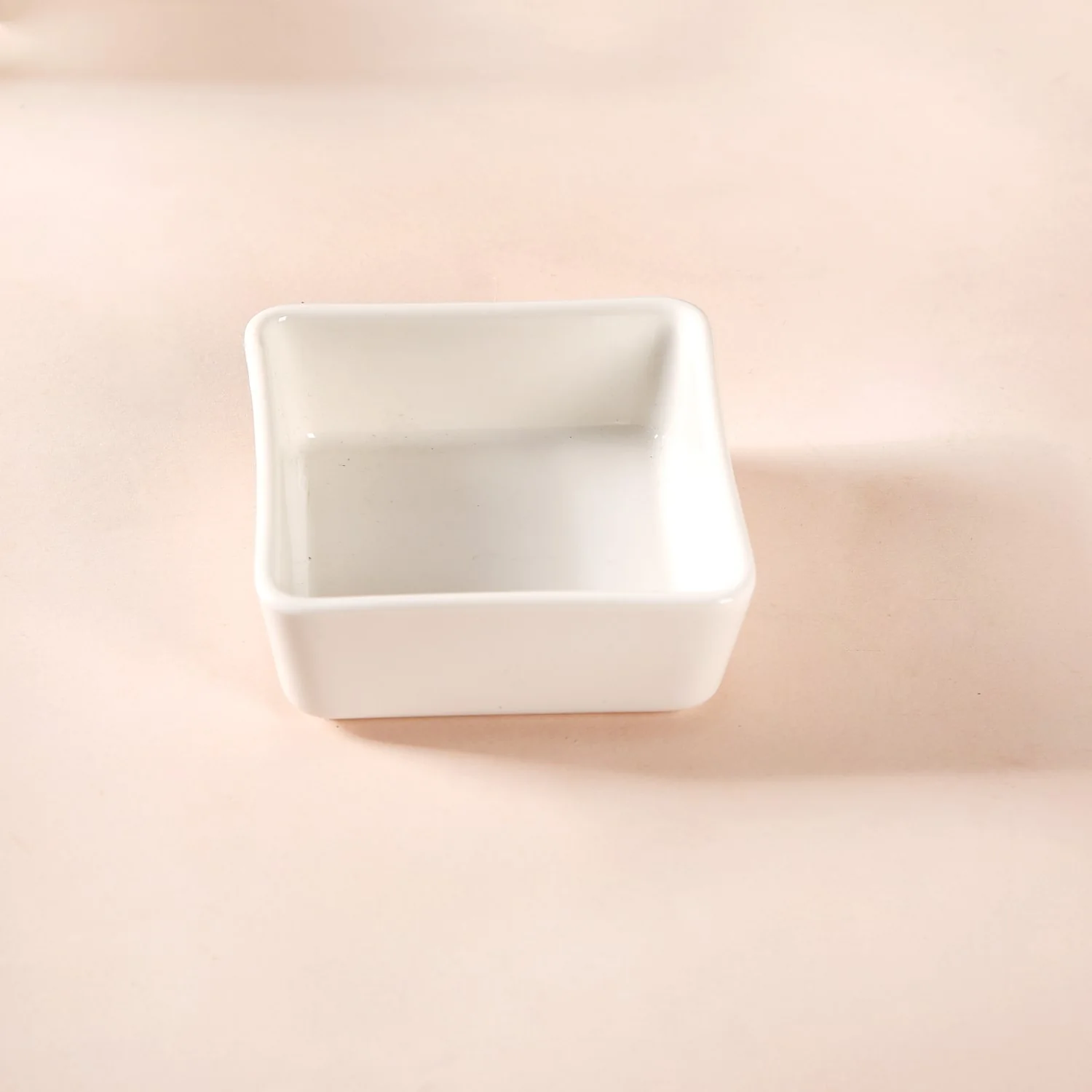 White Ceramic Bowls With Bamboo Tray Set Of 5 - Image 8
