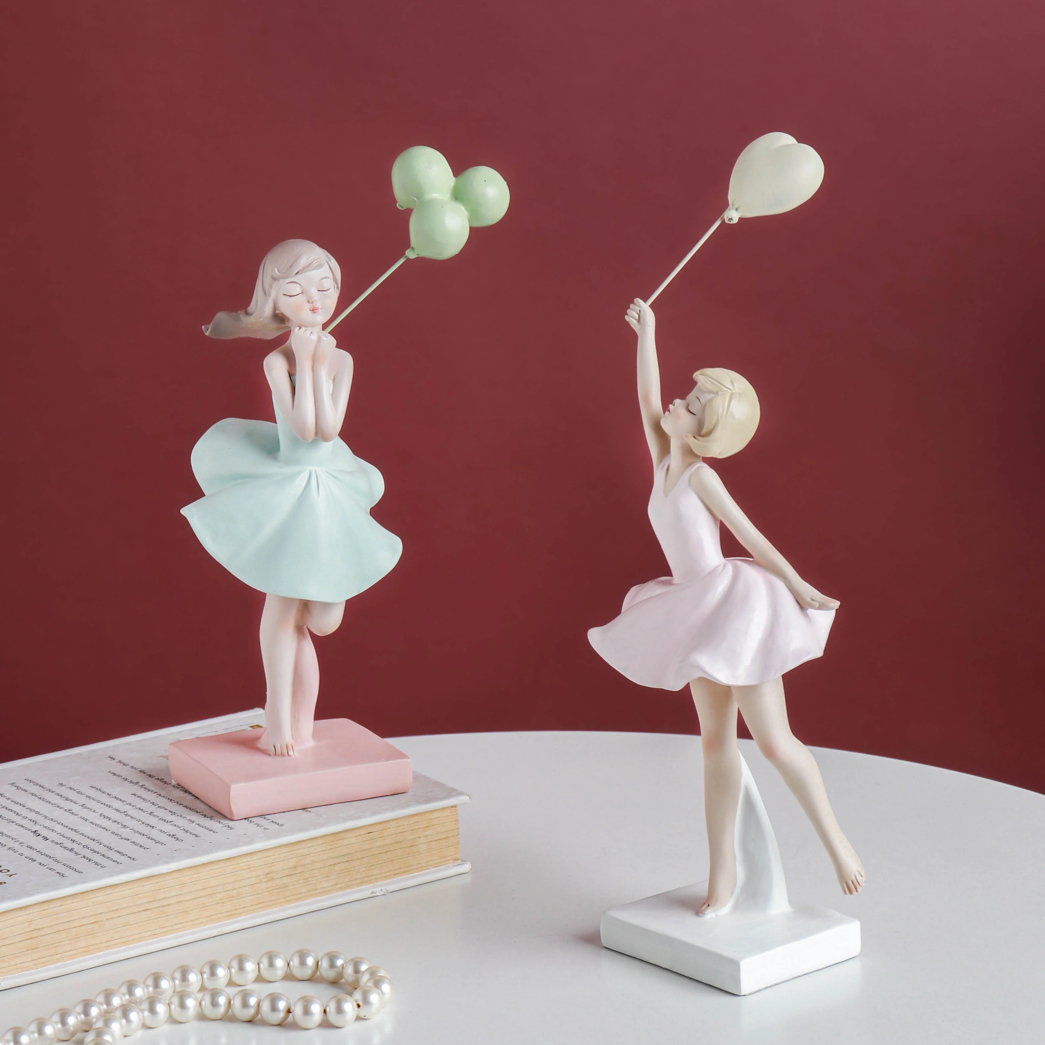 Winsome Figurine With Balloons - Image 7