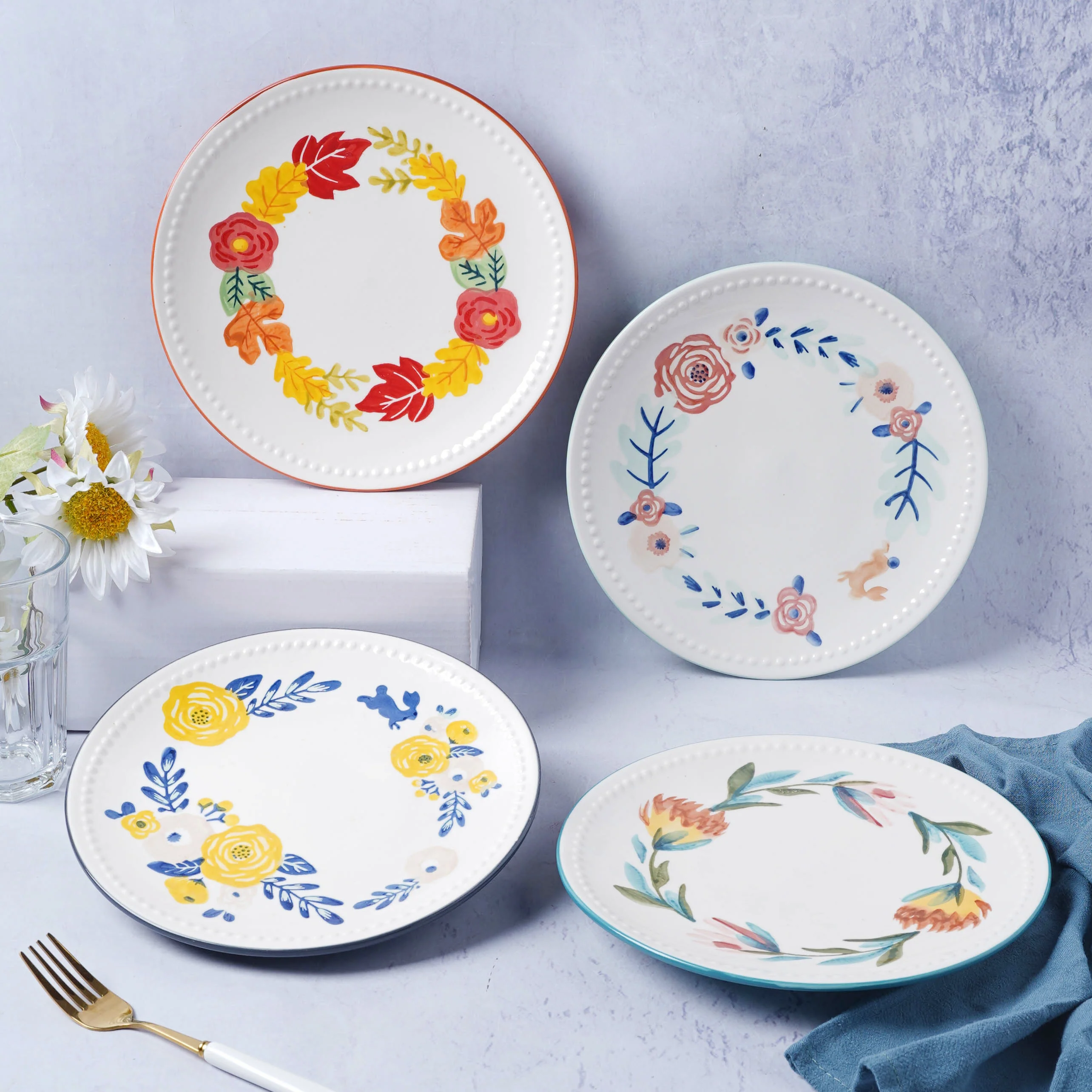 White Flower Plate - Image 10