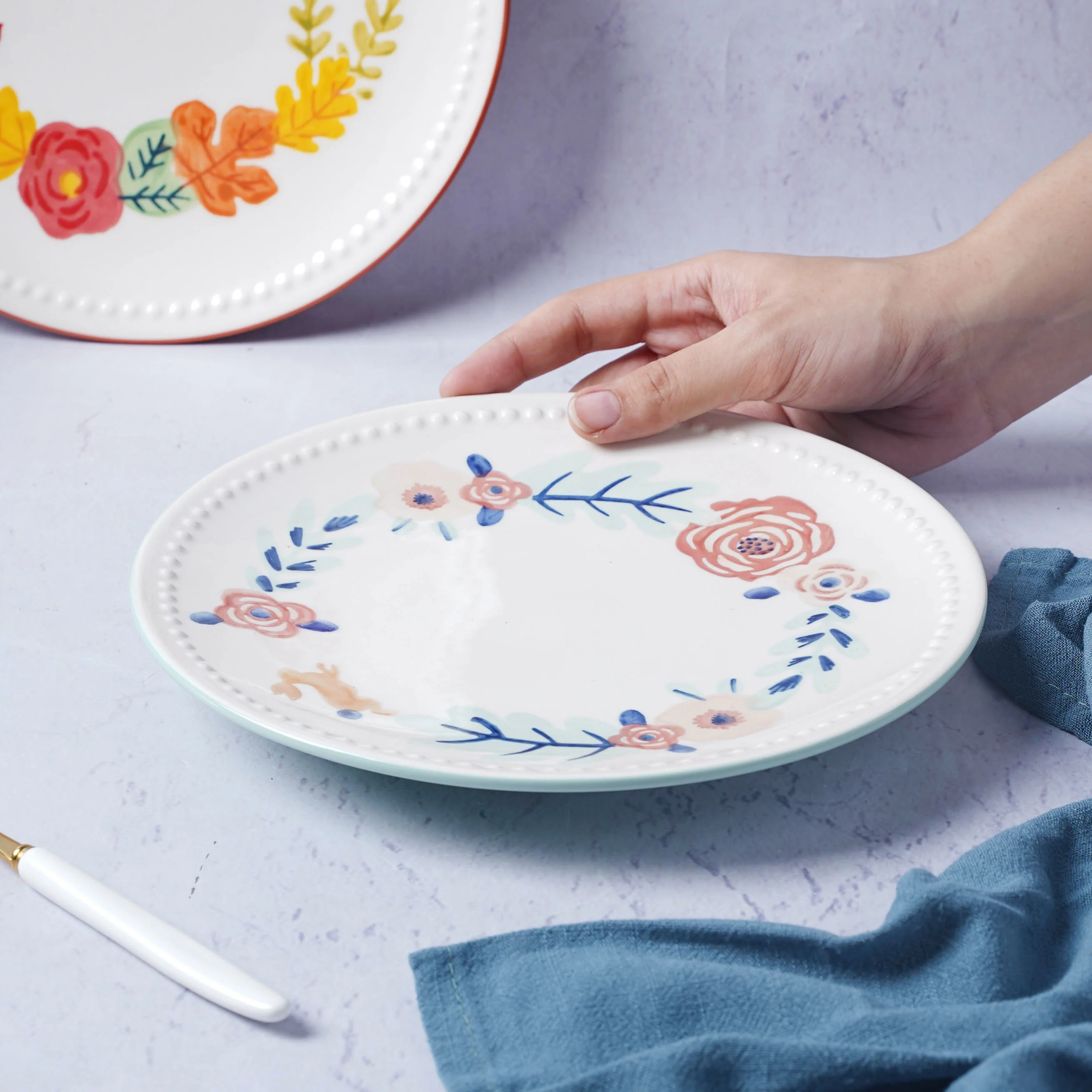 White Flower Plate - Image 19