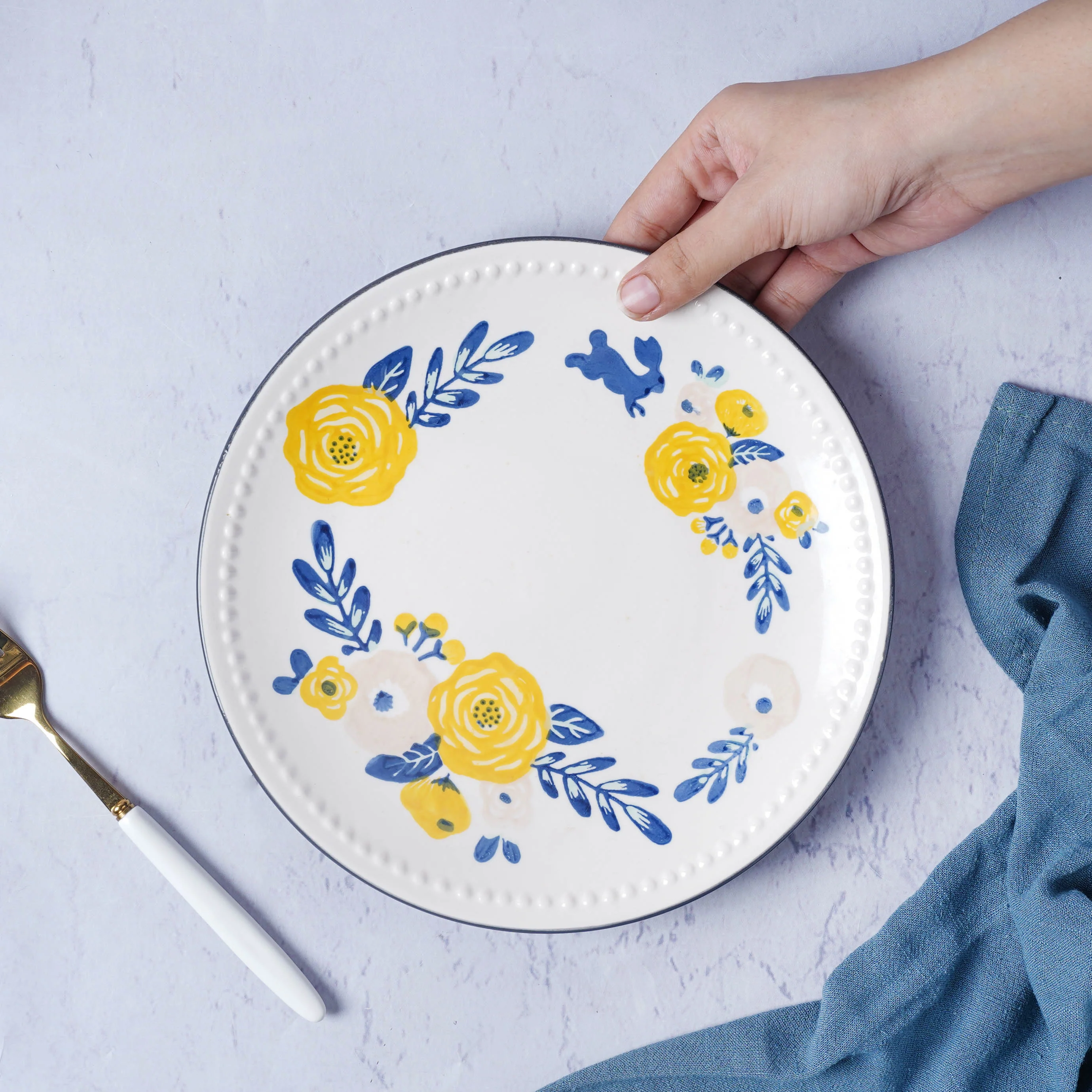 White Flower Plate - Image 20