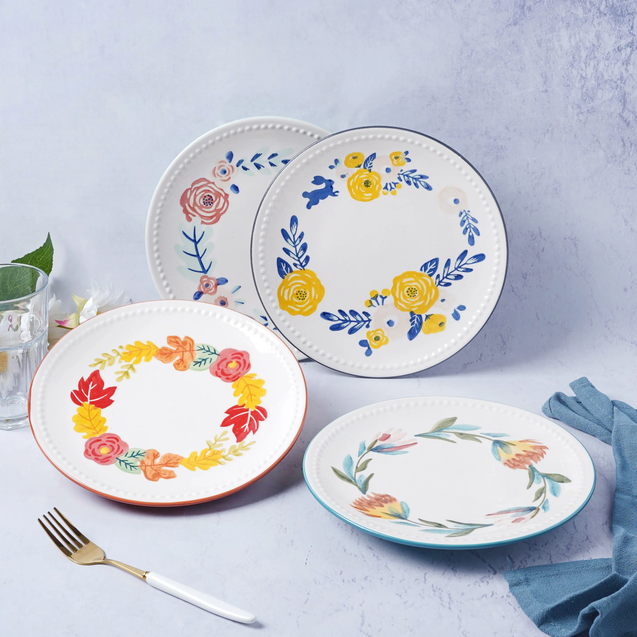 White Flower Plate - Image 4