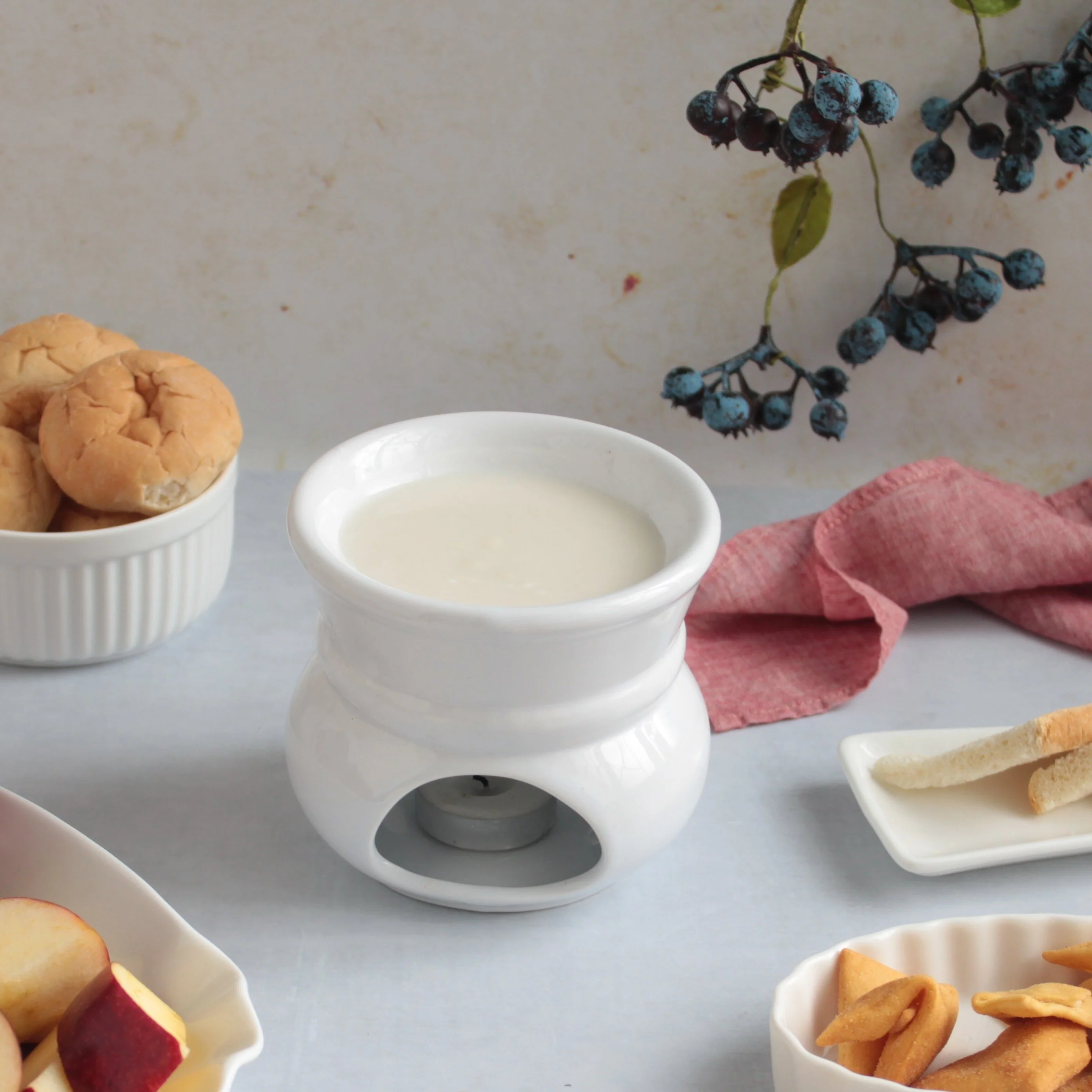 White Fondue Set - Image 7