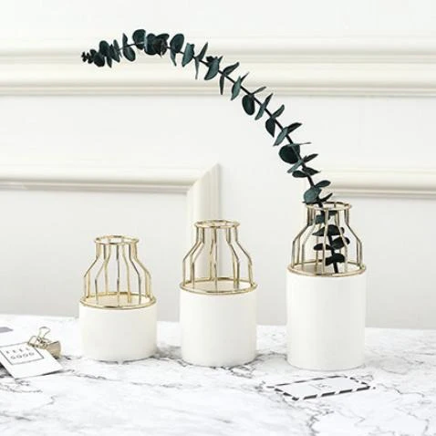 White Gold Vase Large - Image 2