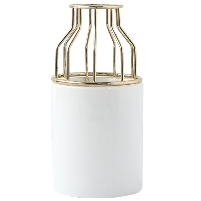 White Gold Vase Large - Image 4