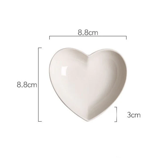 White Heart Condiments Bowl - Image 7
