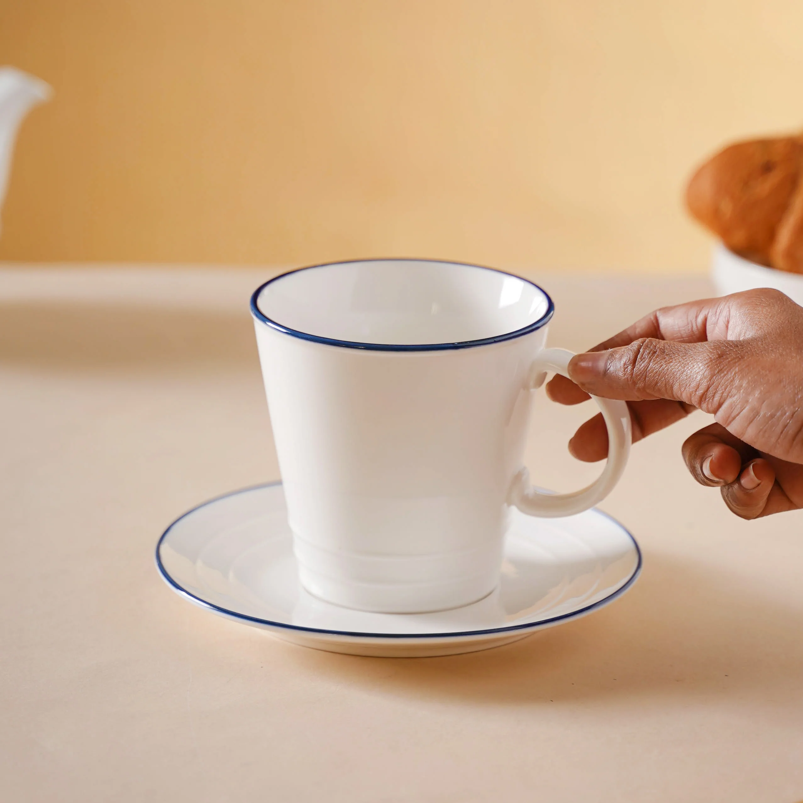 White Mug-Plate Set - Image 2
