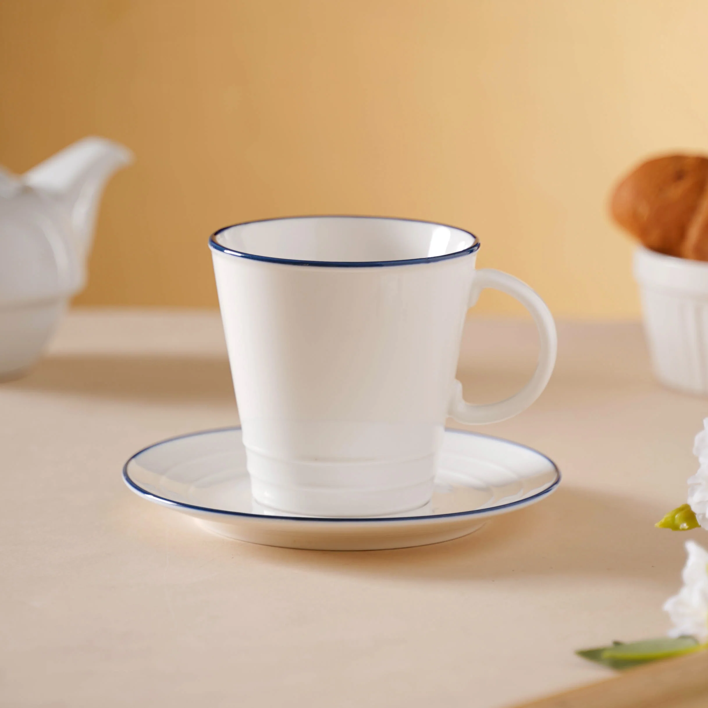 White Mug-Plate Set - Image 3