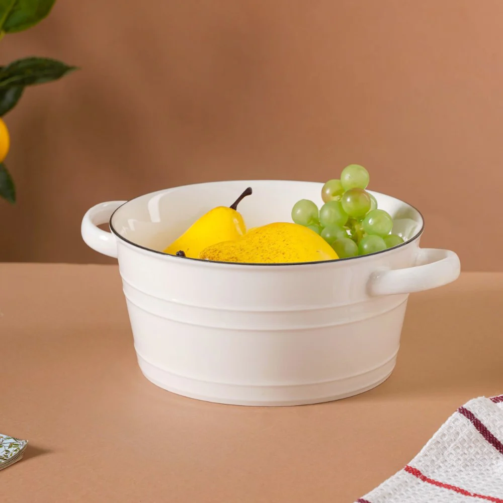 White Serving Bowl - Image 12