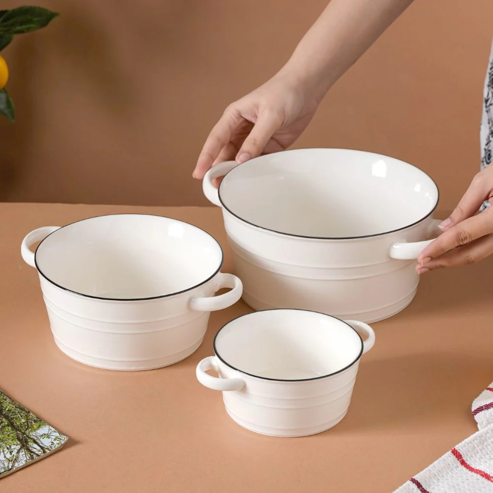 White Serving Bowl - Image 2