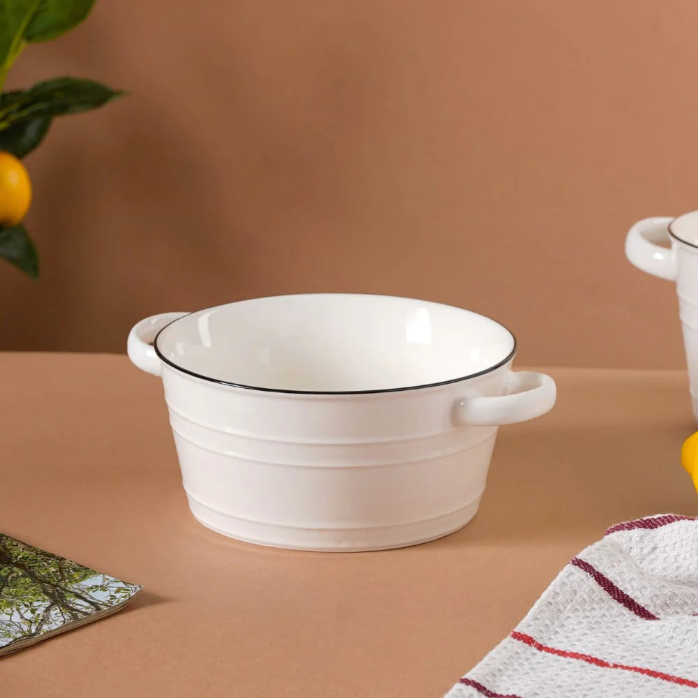 White Serving Bowl - Image 4