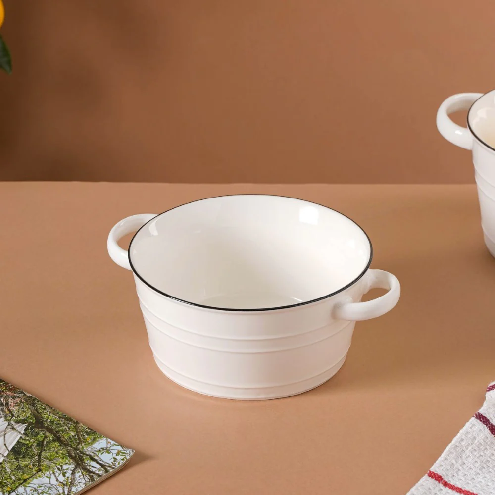 White Serving Bowl - Image 6